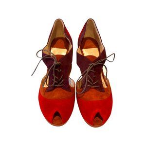 Barney's Ladies Multi-Color Suede Pump